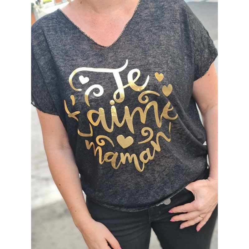T-Shirt Personnalisé - Maman Je T'Aime Pas Pour Un Jour - TESCADEAUX