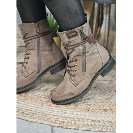 Bottines femme Alyson taupe