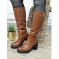 Bottes femme talon Tania camel