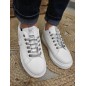 Baskets femme sneakers LPB Jone blanches et argent