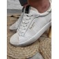 Baskets cuir femme Pepe Jeans lane moon blanches