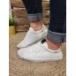 Baskets cuir femme Pepe Jeans lane moon blanches