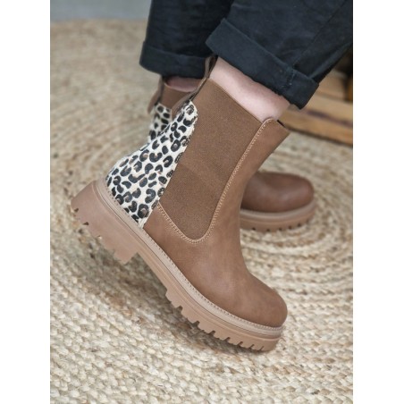 Bottines femme Amelia camel