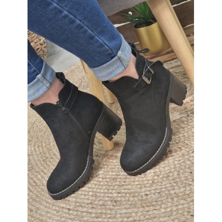 Bottines talon femme Beverly noires