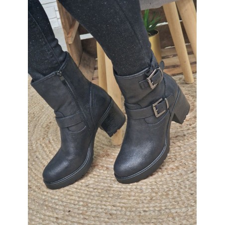 Bottines talon femme Florence noires