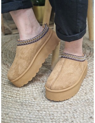 Chaussures fourrées femme Shanon camel