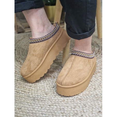 Chaussures fourrées femme Shanon camel