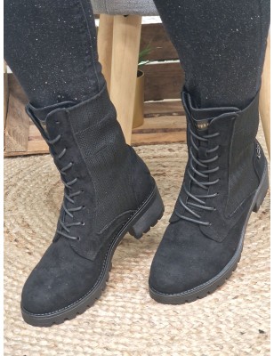 Bottines femme chaussette LPB Joeva noires