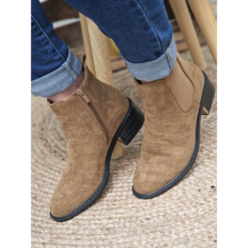 Bottines femme LPB Jazia camel