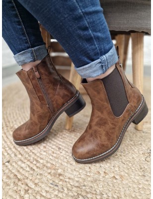 Bottines femme Toscane marron