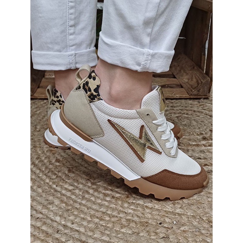 Baskets femme sneakers Vanessa Wu Keira camel