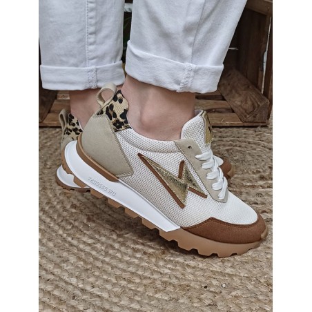 Baskets femme sneakers Vanessa Wu Keira camel