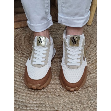 Baskets femme sneakers Vanessa Wu Keira camel