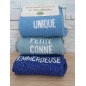 Chaussettes à paillettes "unique" bleues