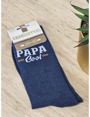 Chaussettes à paillettes "papa cool" bleues