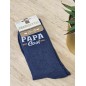 Chaussettes à paillettes "papa cool" bleues