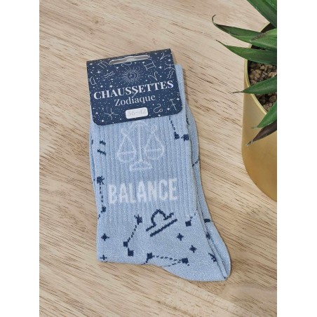 Chaussettes à paillettes "balance" bleues