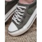 Baskets femme en toile LPB Indira kaki