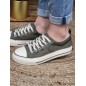 Baskets femme en toile LPB Indira kaki
