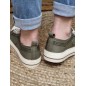 Baskets femme en toile LPB Indira kaki