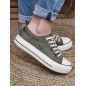Baskets femme en toile LPB Indira kaki