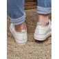 Baskets femme en toile LPB Indira blanches