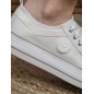 Baskets femme en toile LPB Indira blanches