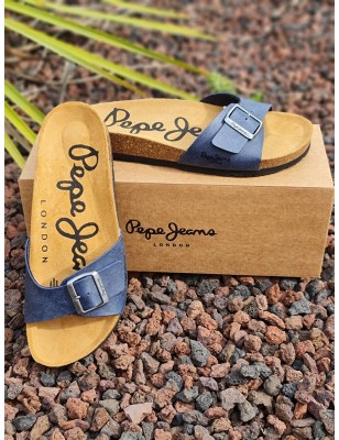 Mules homme Pepe Jeans Bio basic marine