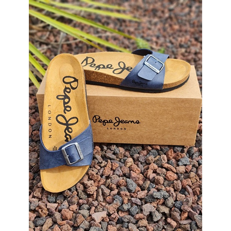 Mules homme Pepe Jeans Bio basic marine